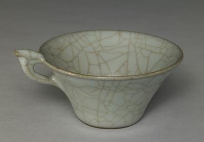 图片[2]-Single-handled cup with celadon glaze, Yuan dynasty, 14th century-China Archive